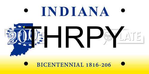 THRPY Indiana License Plate