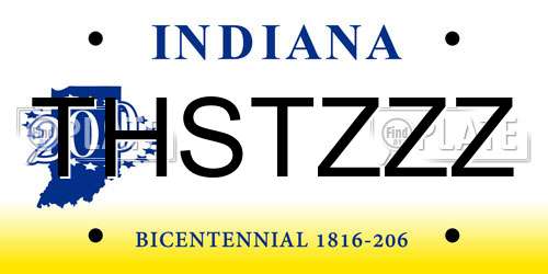 THSTZZZ Indiana License Plate