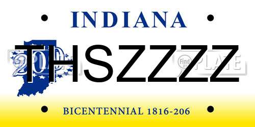 THSZZZZ Indiana License Plate