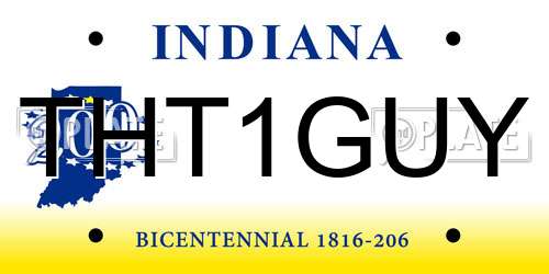 THT1GUY Indiana License Plate
