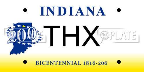 THX Indiana License Plate