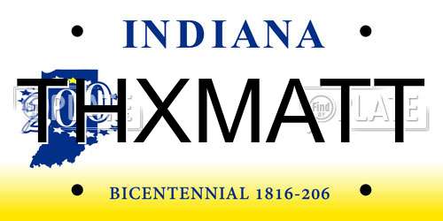 THXMATT Indiana License Plate
