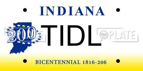 TIDL Indiana License Plate