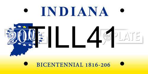 TILL41 Indiana License Plate