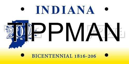 TIPPMAN Indiana License Plate