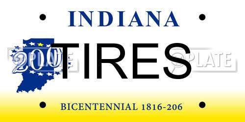 TIRES Indiana License Plate