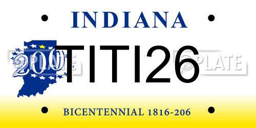 TITI26 Indiana License Plate
