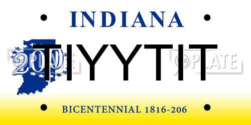 TIYYTIT Indiana License Plate