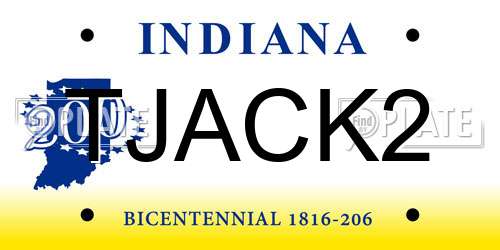 TJACK2 Indiana License Plate