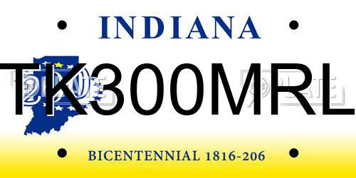 TK300MRL Indiana License Plate