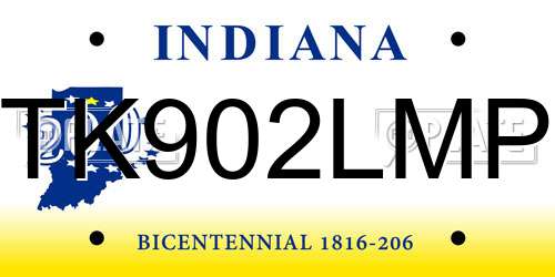 TK902LMP Indiana License Plate