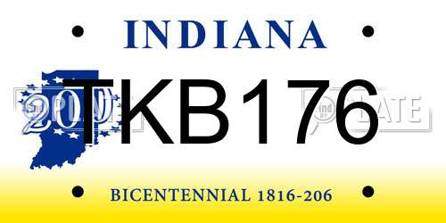 TKB176 Indiana License Plate