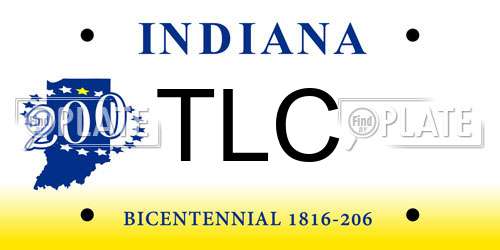 TLC Indiana License Plate