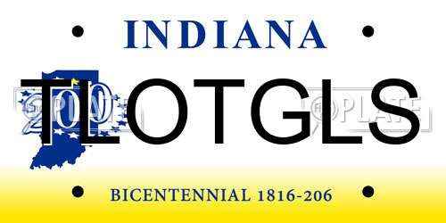 TLOTGLS Indiana License Plate