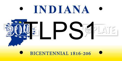 TLPS1 Indiana License Plate