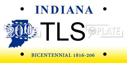 TLS Indiana License Plate