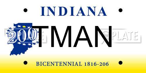 TMAN Indiana License Plate