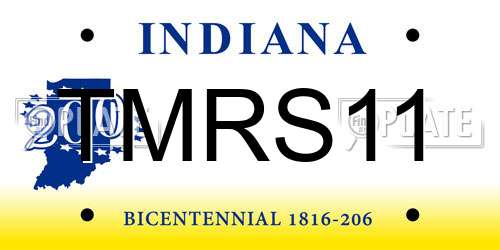 TMRS11 Indiana License Plate