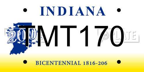 TMT170 Indiana License Plate
