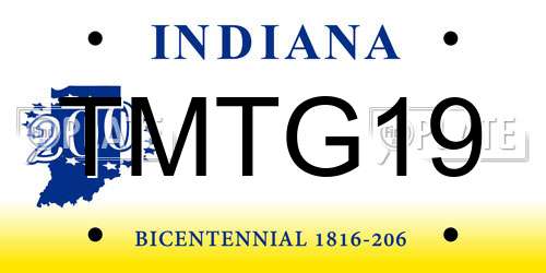 TMTG19 Indiana License Plate