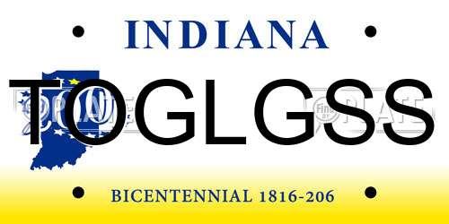 TOGLGSS Indiana License Plate