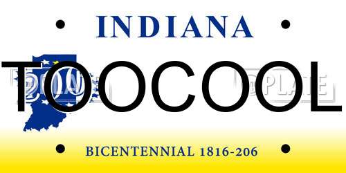 TOOCOOL Indiana License Plate