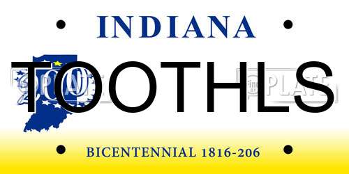 TOOTHLS Indiana License Plate