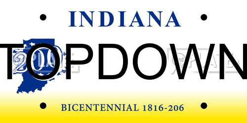 TOPDOWN Indiana License Plate