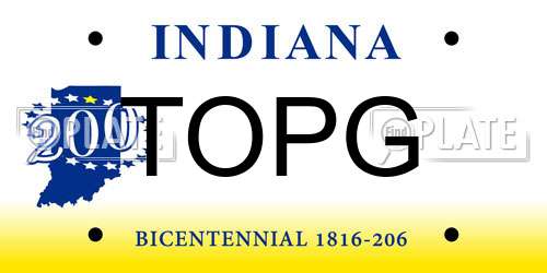 TOPG Indiana License Plate