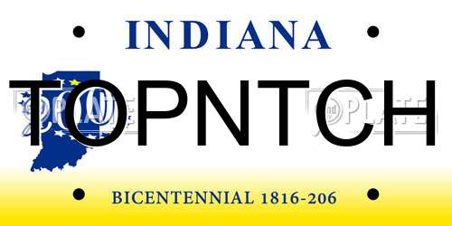 TOPNTCH Indiana License Plate