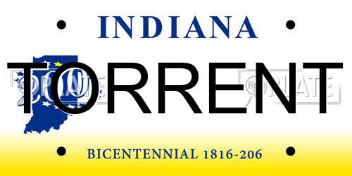 TORRENT Indiana License Plate