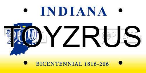 TOYZRUS Indiana License Plate