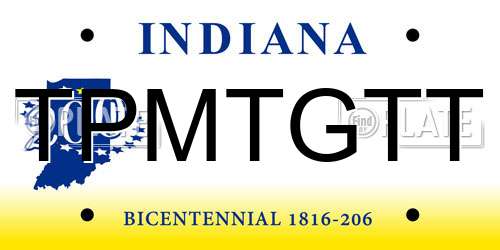 TPMTGTT Indiana License Plate