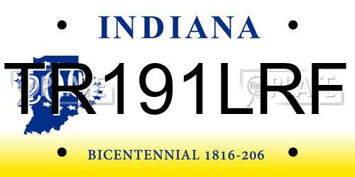TR191LRF Indiana License Plate