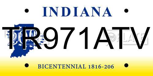 TR971ATV Indiana License Plate
