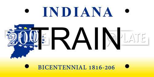 TRAIN Indiana License Plate