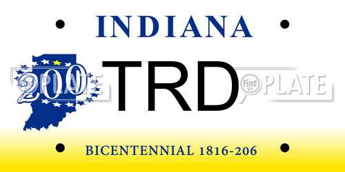TRD Indiana License Plate
