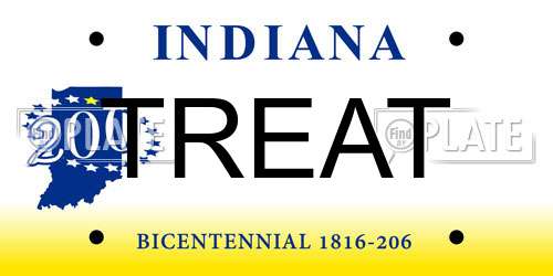 TREAT Indiana License Plate