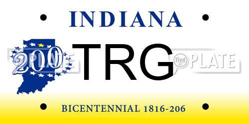 TRG Indiana License Plate