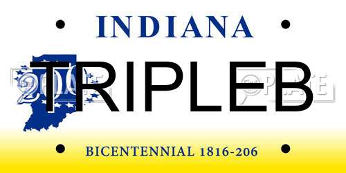 TRIPLEB Indiana License Plate
