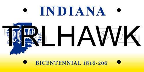 TRLHAWK Indiana License Plate