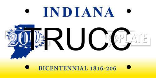 TRUCC Indiana License Plate