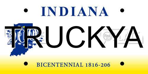 TRUCKYA Indiana License Plate