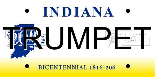 TRUMPET Indiana License Plate
