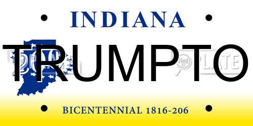 TRUMPTO Indiana License Plate