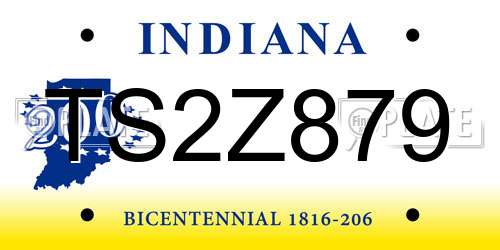 TS2Z879 Indiana License Plate