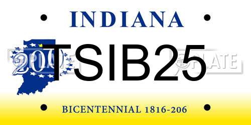 TSIB25 Indiana License Plate
