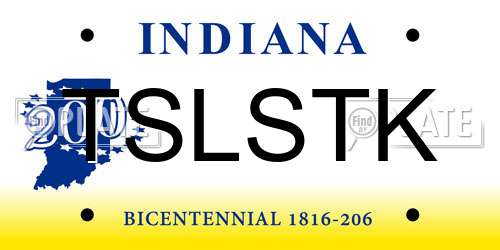 TSLSTK Indiana License Plate