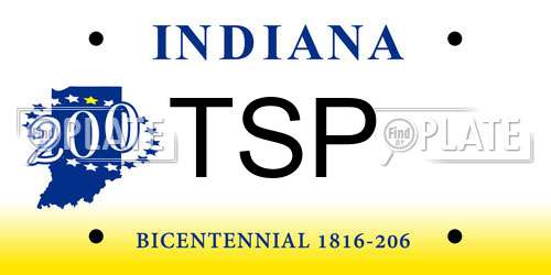 TSP Indiana License Plate