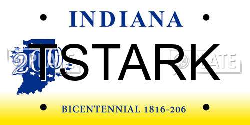 TSTARK Indiana License Plate